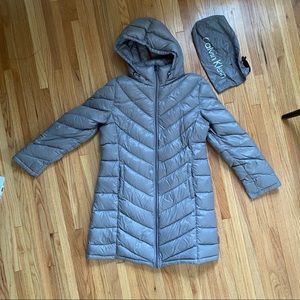 Tan Packable Puffy Jacket